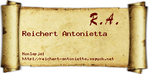 Reichert Antonietta névjegykártya